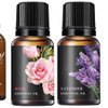 2 Pack Lavender Rose Essential Oil Set Pure Organic Lavender Aromatherapy Oil Rose Fragance Oil for Diffuser, Massage, Aromatherapy, Bath, Skin Care, Soap/Candles Making