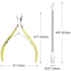 12Pack Cuticle Trimmer, Cuticle Nipper With Cuticle Pusher Cuticle Nipper Cuticle Remover Cutter Stainless Steel Nail Cuticle Trimmer Manicure Pedicure Tools For Finger, Toenails-Gold, Rainbow, Sliver
