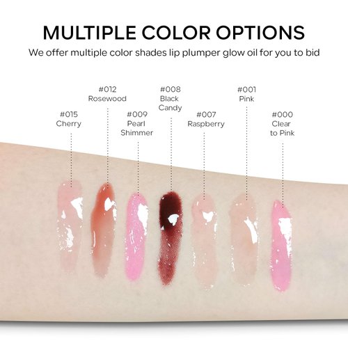 FREEORR Hydrating Lip Glow Oil, Plumping Moisturizing Lip Oil Gloss, Smooth Lip Lines Plump Lip,Transparent Plumping Clear Glossy Tinted Balm Care 0.2Fl oz #Rosewood