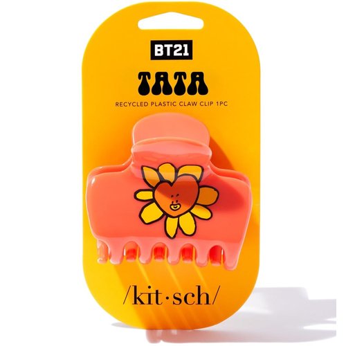 BT21 x Kitsch Recycled Plastic Puffy Medium Hair Clips for Women - Medium Claw Clips for Thin Hai...