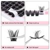 KISSXIAOYA Cluster Lashes Extensions, 144Pcs Individual Cluster Lashes D Curl 14mm, Wide Stem Cluster Eyelashes Soft Natural False Eyelashes Cluster DIY Eyelash Extension At Home (144pcs, 10mm)