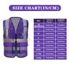 A-SAFETY High Visibility Mesh Safety Reflective Vest with Pockets and Zipper,Hi Viz Work Vest for Men Women (Purple Mesh XL)