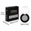 Afflano Silver Glitter Eyeshadow Super Pigmented, Intense Color Gray Silver Eyeshadow Palette Single, Long Lasting Sparkle Shimmer Metallic Glitter Eyes Look, Blendable Neutral Grey Eye Shadow Makeup