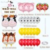 Farm Animal Balloons Set Pig Cow Horse Donkey Head Shaped Mylar Foil Cow Print Latex Balloon for Barnyard Farm Theme Birthday Party Supplies Decorations