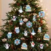 GuassLee Christmas Crafts Ornament Making Kit for Kids - 28pcs DIY Christmas Cutouts with Snowman Snowflake Penguin Gnome Christmas Stickers for Tree Decorations Christmas Winter Party Favors Supplies