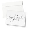 Thank You Cards with Envelopes - 25 Pre-Scored Thank You Note Cards for a Simple Yet Classy Way to Express Your Gratitude for Weddings, Gifts, Customers, Colleague and More Thank You Cards Bulk (Chic)