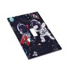 Tewujay Decorative Light Switch Covers Cartoon Cute Astronauts Galaxy Planets 1 Toggle Single Toggle Wall Plate Decorative Switchcover Electrical Switchplate for Farmhouse Home Decor