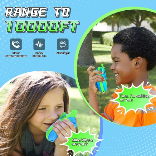 Lavales Walkie Talkies for Kids Ages 3-12, Family Radio with LED Flashlight, Perfect for Christmas and Birthday Gifts, VOX LCD Display for Hiking, Camping, Travel