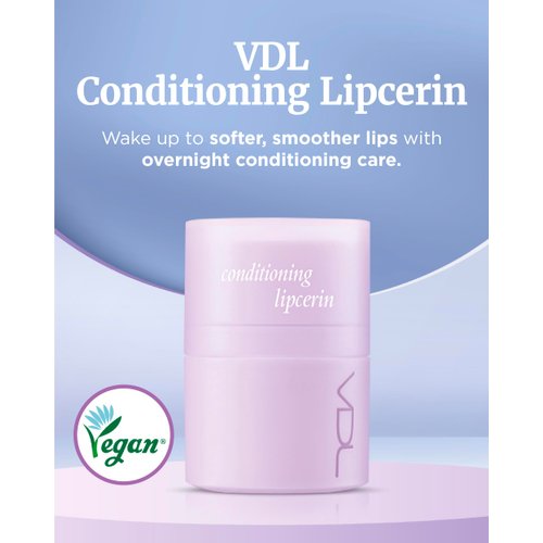 Christmas Gifts VDL Herbal Lipcerin (0.5fl oz) - Bergamot, Mallow Leaf, Sage. Long Term Moisturizing, Plumping, Conditioning Lip Gloss Balm. Korean Skin Care Sleeping Mask for Dry, Chapped Lips.