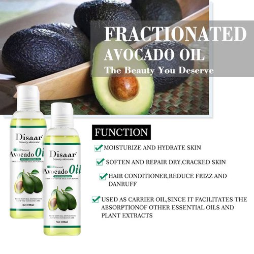 DISAAR Beauty Natural Softening Multi-Purpose Moisturizing Mineral Oil Relive Dry Skin 100ml/3.38fl.oz (Avocado Oil)