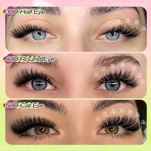 Lash Extension Kit Wispy Lashes Clusters 320PCS Eyelash Extension Kit with Lash Bond and Seal Waterproof Lash Clusters Kit D Curl Individual Lashes 10-16mm Cluster Eyelash Extensions Kit by calphdiar