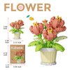 ALITTDRE Flowers Building Blocks Sets, Office Home Decor Bonsai, Micro Flower Toys Building Set, Gifts for Mothers, Valentines, Birthdays, Adult & Kid (Peony)