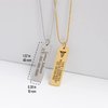Medical Alert Necklace personalized for men & women, Custom Stainless Steel Engraved ID emergency awareness prescription unisex jewelry for diabetes, allergy, epilepsy & conditions (Vertical Bar)