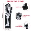 Halloween Articulated Fingers with Protective Gloves, Articulated Finger Extensions, Scary Skeleton Bone Claw Hand, Halloween Props Finger Claws, Fits Most Fingers Sizes, Black