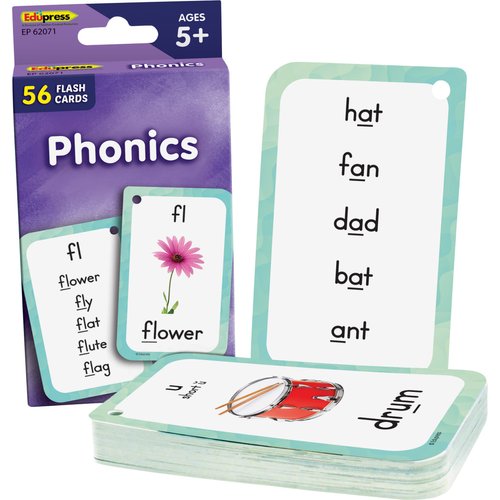 Teacher Created Resources Phonics Flash Cards (EP62071), Medium