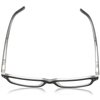 Foster Grant P300 Square Reading Glasses, Opaque Black/Crystal Clear/Transparent, 59 mm, +1.00