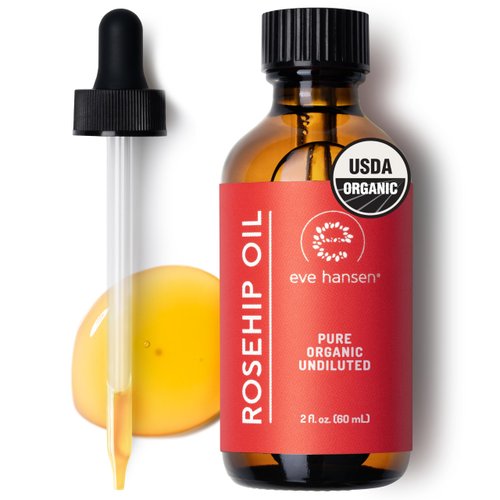 Eve Hansen USDA Certified Organic Rosehip Oil | Pure Cold-Pressed Facial Oil Natural Moisturizer for Face, Body, Hair, Nails for Fine Lines and Wrinkles | 2 oz