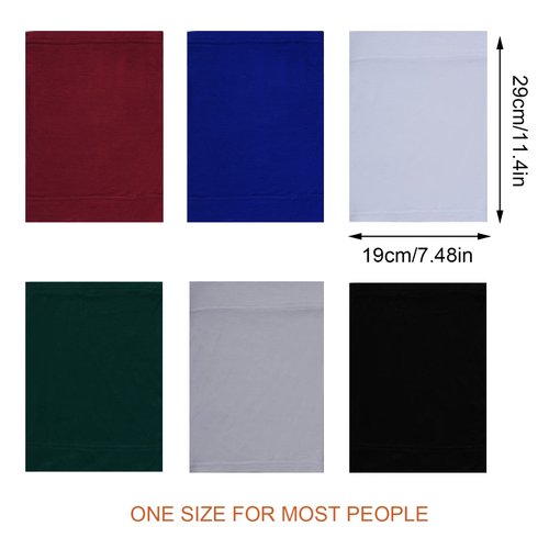 Sucrain 6 Pcs Tube Dreadlock Cap Elastic Wide Headband Braids Tube Sock Cap Unisex Spandex Satin Head Wrap Dreadlocks Accessories