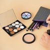 FRCOLOR Empty Eyeshadow Makeup Palette Magnetic Eyeshadow Palette Empty Cream Blush Palette Makeup Tray With 12pcs Round Metal Pans 1pcs Eyeshadow Brush