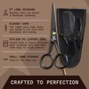 Striking Viking 5" Professional German Beard & Mustache Scissors - Moustache Grooming Kit For Trimming Facial Hair With Beard Scissors Beard Comb Mustache Comb & Carry Case - Moustache Scissor Men