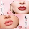 COOL STORY MULTIFUNCTIONAL LIP LINER LIQUID, 2Pcs Cool Story Longwear Liquid Lip Liner, Lip Liner Pen, 2-in-1 Waterproof Lipstick Lip Liner, Quick-Drying Long-Lasting Matte Liquid Lipstick (4#, 7#)