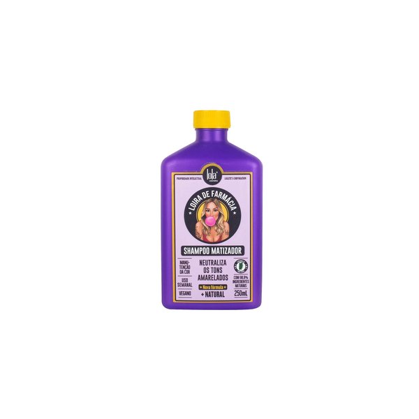 Lola Brasil Linha Loira de Farmacia Shampoo Matizador 250 Ml Drugstore Blond Collection - Brassiness Control Shampoo 8.45 Fl Oz