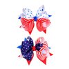 4th of July Hair Bow Clips,Patriotic USA Flag Hairpins for Kids Girls,American Star Hair Accessories for Independence Day Memorial Day Decorations