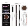 evpct Eyebrow Stamp Pencil Kit for Eyebrows, Makeup Brow Stamp Trio Kit with Waterproof Eyebrow Pencil, Eyeliner, Eyebrow Pomade, 10 Eyebrow Stencils and Dual-ended Eyebrow Brush, Kit-05# SOFT BROWN