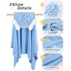 ROMASA Baby Bath Towel With Hooded Ultra Soft and Absorbent Toddlers Bathrobe Newborn Blanket Shower Gifts (Blue Elephant)