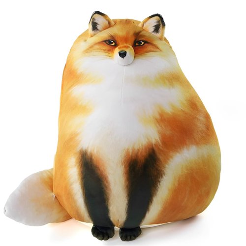 Cat Plush Body Pillow，Soft Plushies, Kitten Fox Raccoon Plush Throw Doll Big Plush Toys，Gift for Girls Boys Girlfriend