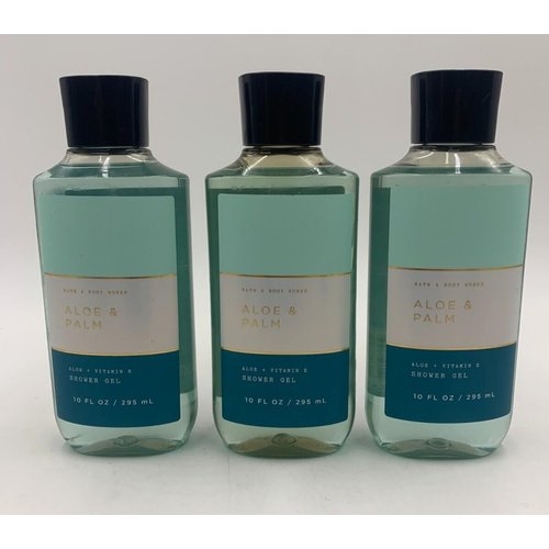 3 Pack SHOWER GEL WASH ALOE VITAMIN E 10 OZ aloe palm bath body