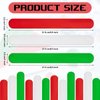 Holiday White Red and Green Flip Wraps Silicone Covered Metal Strips Flip 1 x 9 Inch Wrapping Paper Holder Poster Holder Paper Roll Holder Stabilizer Slap Bands for Storage Organization (12 Pieces)