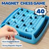 Magnetic Game Chess, Magnet Game Board Games for Kids 6-8-12, Magnet Chess Game for Adults, Family Game for Kids and Adults, Magnetic Game with 40 Pieces, Fun Birthday Gifts for Kids (Blue)