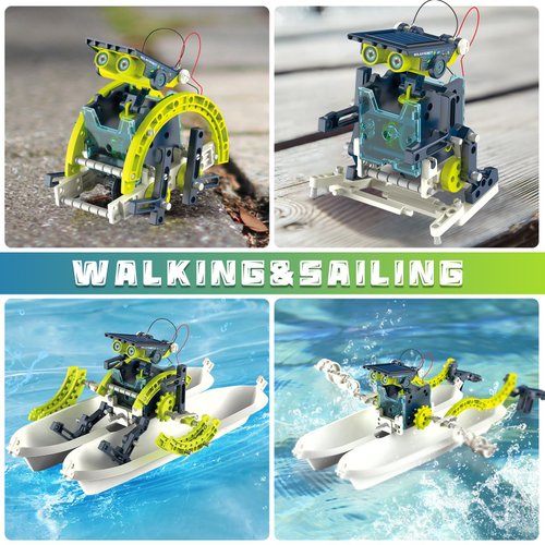 Hot Bee 12-in-1 STEM Solar Robot Kit - STEM Projects for Kids Ages 8-12, Learning Educational Science Kits, DIY Building Toys, Birthday for 8 9 10 11 12 13 Year Old Boys Girls