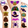96 PCS Cool Glow Neon Light Temporary Tattoos Themed Birthday Party Favors Decorations Supplies Cute BlackLight Tattoo Stickers Gifts For Kids Boys Girls Prizes Carnival Christmas Holiday Halloween