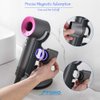 Foho Hair Dryer Holder for Dyson Supersonic, Magnetic Stand Holder with Power Plug Cable Organizer, Aluminum Alloy Bracket, Bathroom Organizer for Dyson Supersonic Hair Dryer, Diffuser and Nozzles