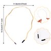 Tyqour 2Pcs Gold Headbands for Women Thin Metal Hair Band Retro Big Wavy Headband Hair Styling Accessories for Women Teen Girls Bridal Wedding