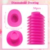 XIPEGPA 50PCS Plastic Mini Western Cowboy Cowgirl Hats Cute Miniature Hat West Party Crafts for Cowboy Cowgirl Party Supplies (Pink)