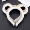 Women Mouse Bear Ears Headband Winter Thick Plush Hair Hoop Round Ear Hairband Makeup Bandana Hair Accessories for Cosplay Party Supplies