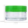 Beauticom 20 gram/20ml Empty Clear Small Round Travel Container Jar Pots with Lids for Make Up Powder, Eyeshadow Pigments, Lotion, Creams, Lip Balm, Lip Gloss, Samples (12 Pieces, Green)