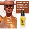 AbluFirst Liquid Illuminator Body Oil Glitter Waterproof 30ml Gold Glotion Highlighter Makeup Face Luminizer Moisturizing Light Shimmering Glow Non-sticky Long-lasting