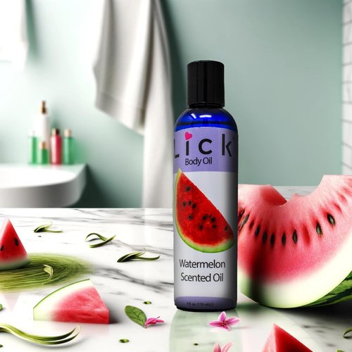 LICK Watermelon Scented Body Oil - Vitamin E Infused, Moisturizing and Hydrating After Shower Body Oil, Antioxidant Protection, Soothing Aromatherapy - Natural and Gentle for All Skin Types…
