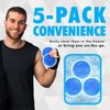 Gel Ice Packs for Injuries Reusable Gel Reusable Hot Pack - Cold Compress & Hot Compress - Eye Ice Pack, Wisdom Teeth, Lip, Nose, Breast Ice Pack for Breastfeeding, Mini Ice Pack (5Pack, Blue, Round)