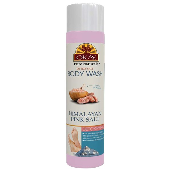 OKAY Pure Naturals- Detox Salt Body Wash- Himalayan Pink Salt 11.5oz/340ml