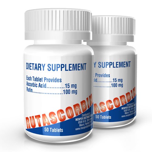 RUTASCORBIN Vitamin C with Rutin | High Potency Immune Support Supplement with Antioxidants for Vitality, Circulatory Health, Energy & Daily Wellness, 50 Tablets, 2-Pack