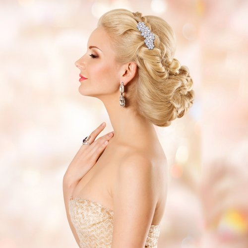 eBoot 40 Pack Flower Crystal Rhinestone Hair Pins with a Storage Bag for Bridal Wedding Hair Accessories (White)