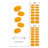 ohora Semi Cured Gel Nail Strips (N Tint Orange) - Brown, Tint, Works with Any UV/LED Nail Lamps, Salon-Quality, Long Lasting, Easy to Apply & Remove - Includes 2 Prep Pads, Nail File & Wooden Stick