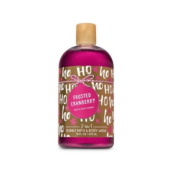 FROSTED CRANBERRY 2-in-1 Bubble Bath and Body Wash 16 Fluid Ounce