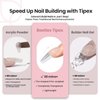 Beetles Tipex Instant Apex Nail Tips, 192Pcs 16 Sizes Pre-Building & Pre-Etched Gel Nail Tips Medium Coffin Thicker Acrylic Nails Strong Full Cover False Nail Extension Press-on Nails for Flat Nails