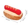 Jeanoko Hot Dog Toy Exquisite Design Food Shape Stuffed Toy Squeezable Soft Plush Dog Toy Soft Plush Hot Dog Shape for Cats Dogs